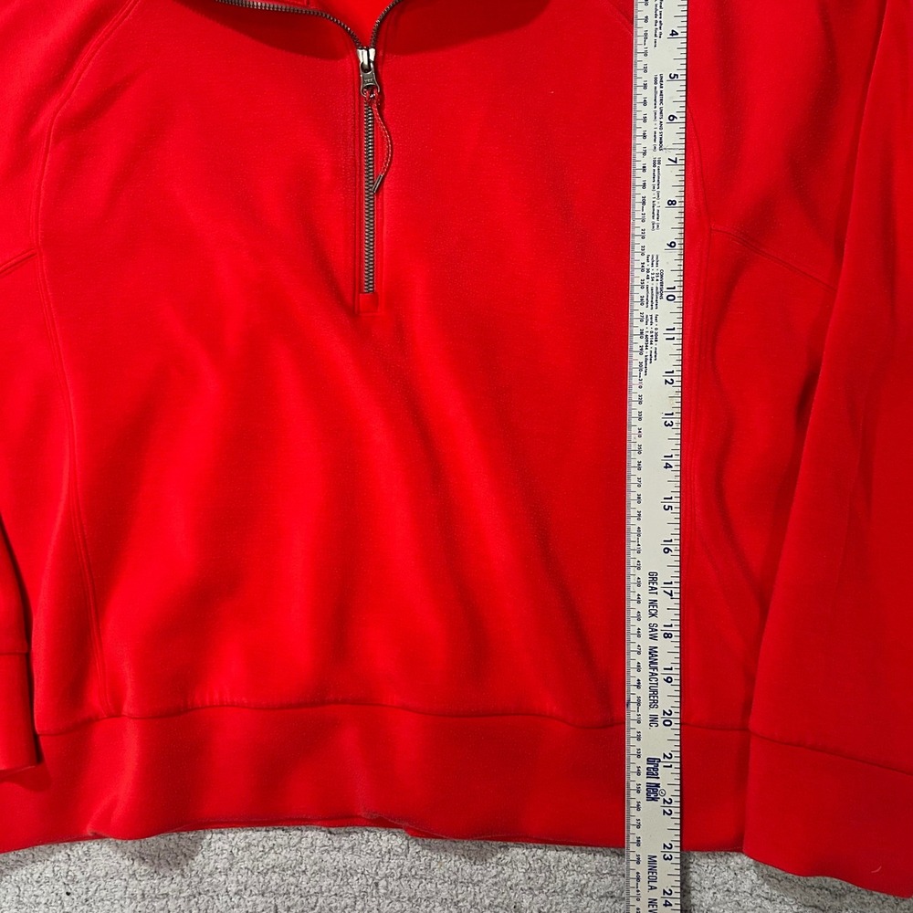 Spanx Pullover AirEssentials Half Zip 1X Red Athleisure Loungewear Soft - Picture 7 of 8